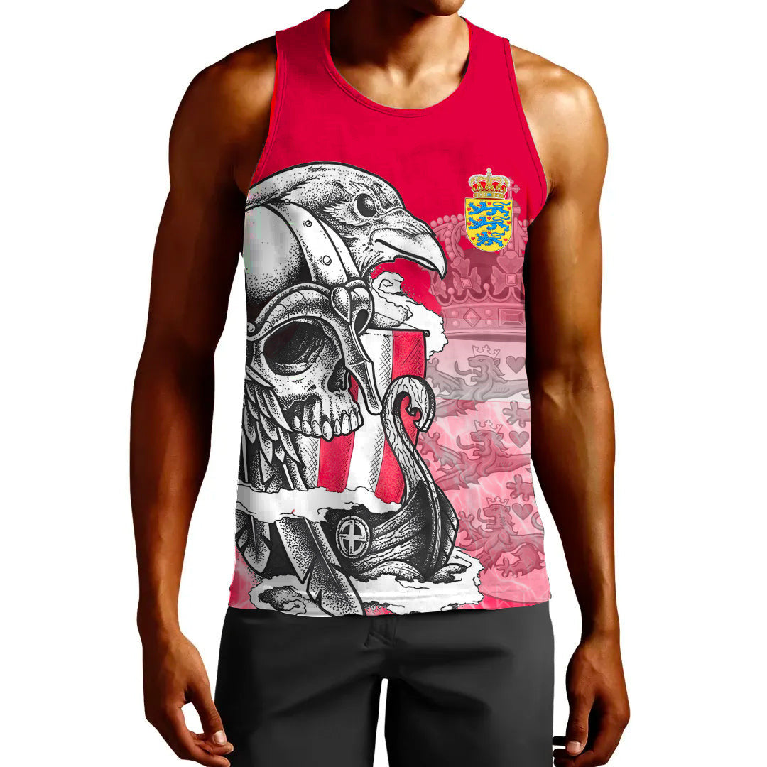 Clothing Denmark Raven Drakkar and Skull Tank Top