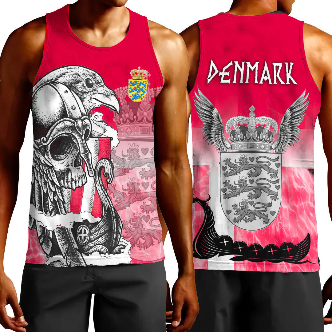Clothing Denmark Raven Drakkar and Skull Tank Top