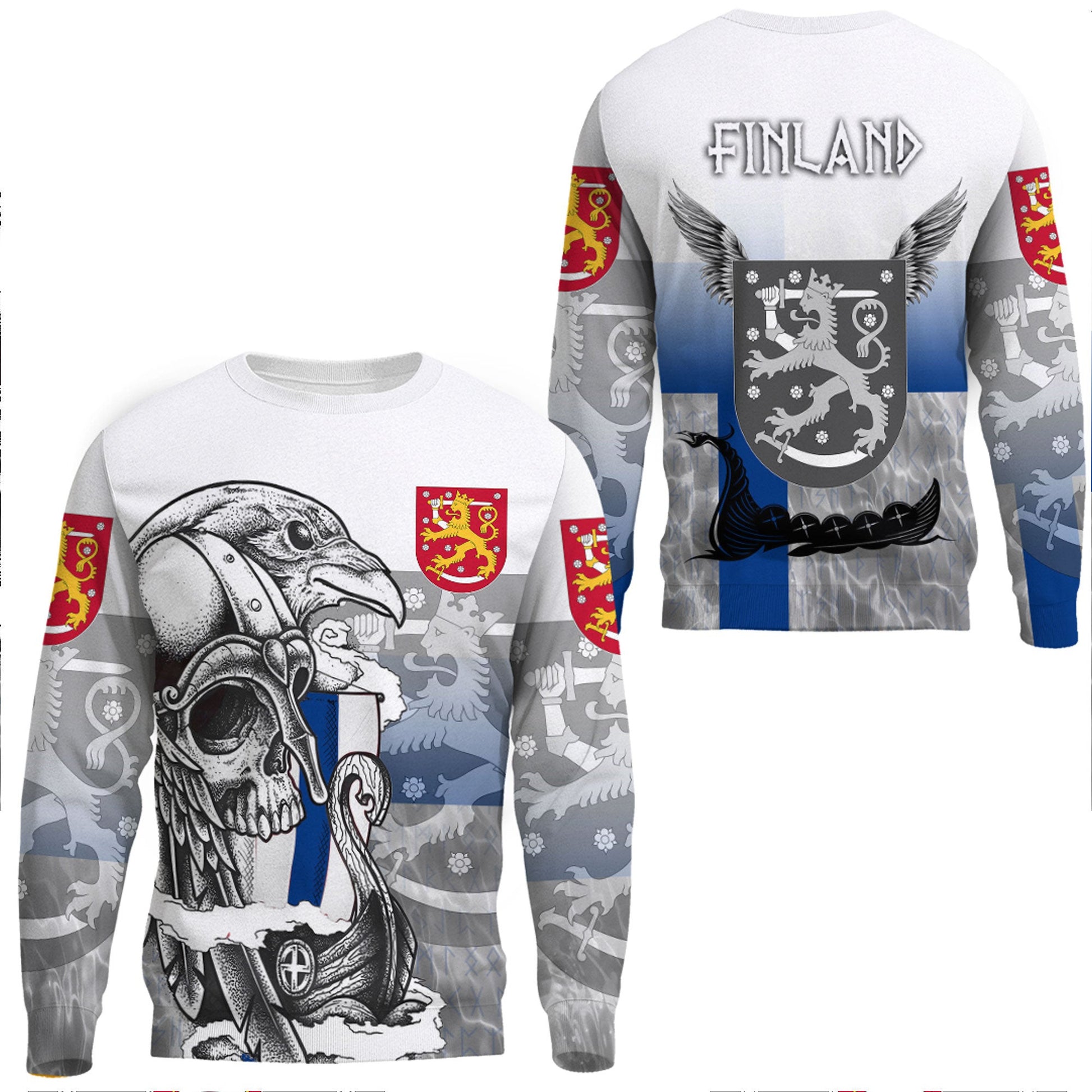 Clothing Finland Raven Drakkar and Skull Sweatshirts