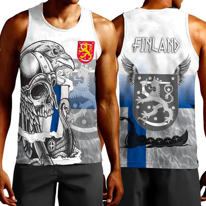 Clothing Finland Raven Drakkar and Skull Tank Top