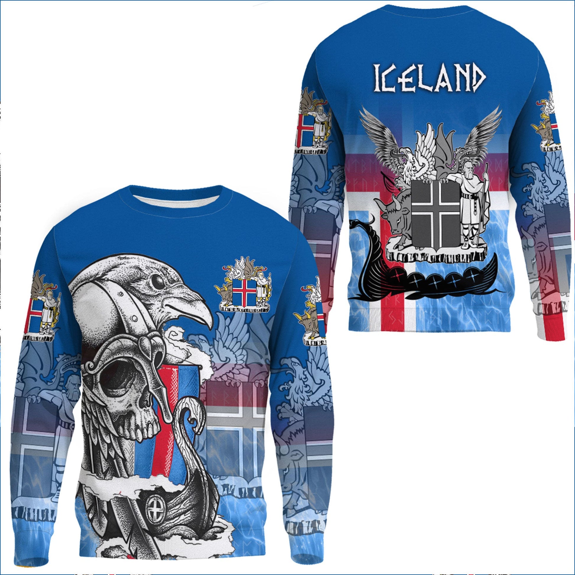Clothing Iceland Raven Drakkar and Skull Sweatshirts
