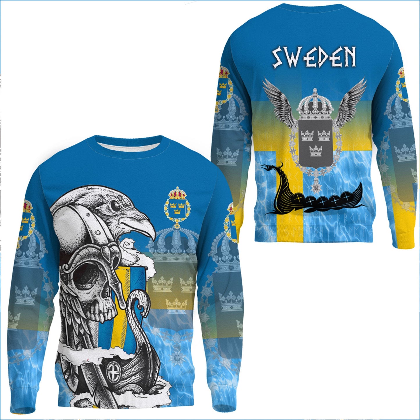 Clothing Sweden Raven Drakkar and Skull Sweatshirts