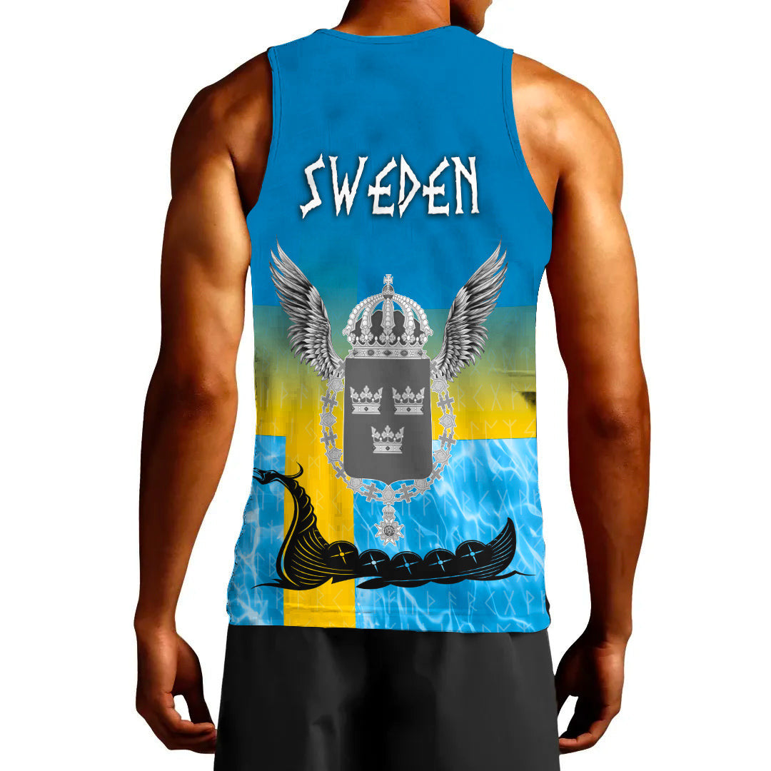 Clothing Sweden Raven Drakkar and Skull Tank Top