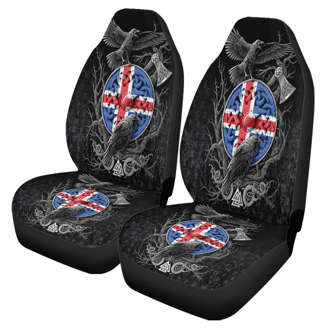 Car Seat Covers Iceland Raven Odin Viking Country Car Seat Covers