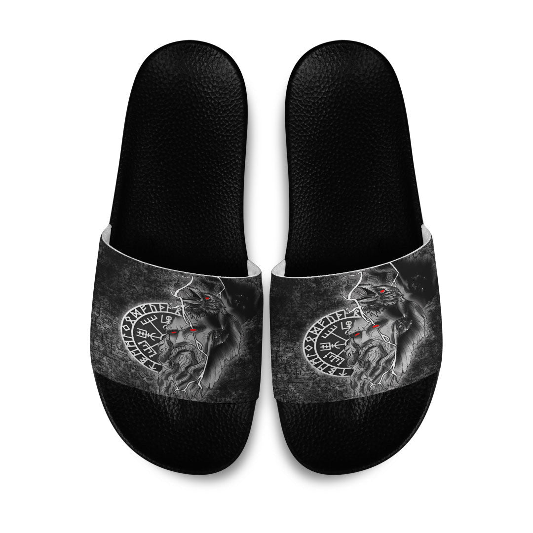 Slide Sandals Odin Viking Raven Of Odin Slide Sandals