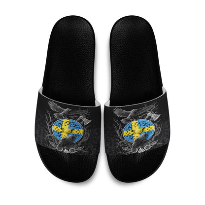 Slide Sandals Sweden Raven Odin Viking Country Slide Sandals
