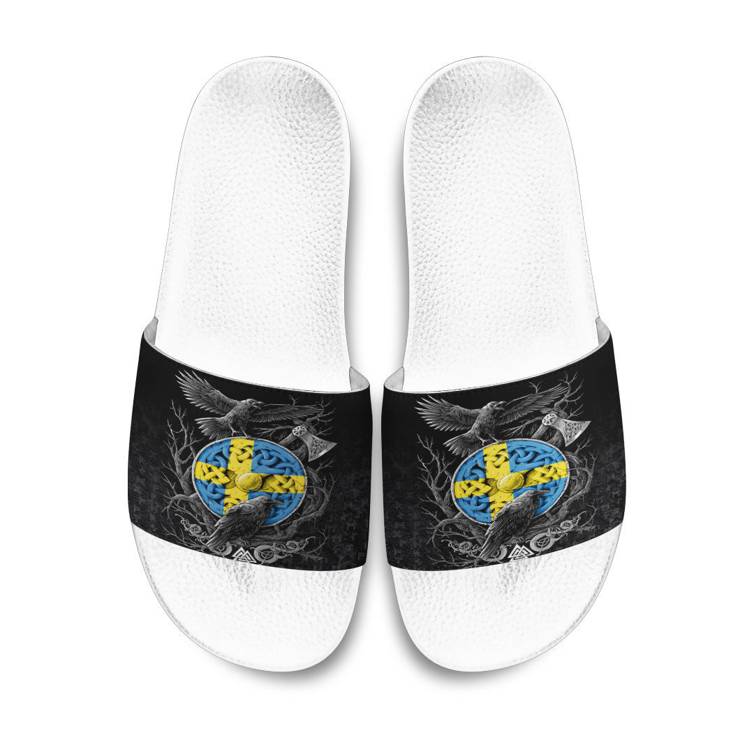 Slide Sandals Sweden Raven Odin Viking Country Slide Sandals