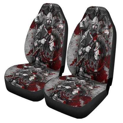 Car Seat Covers Viking Odin Bear Raven Wolf Blood Car Seat Covers