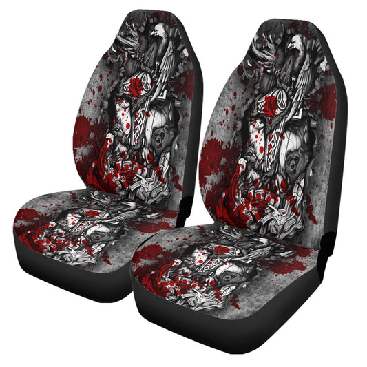 Car Seat Covers Viking Odin Wolf Bear Raven Blood Car Seat Covers
