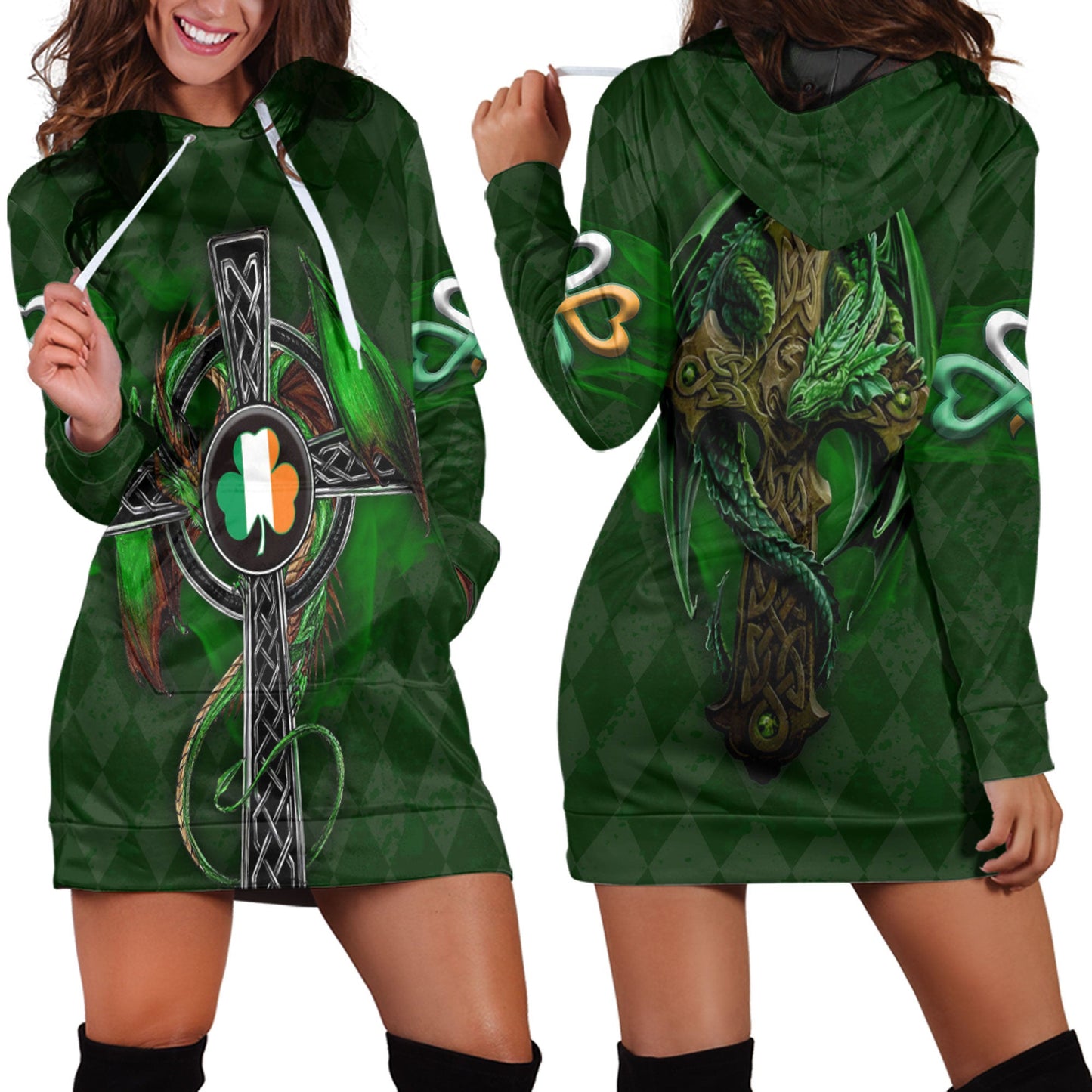 Clothing Cross Patrick's Day Hoodie Dress