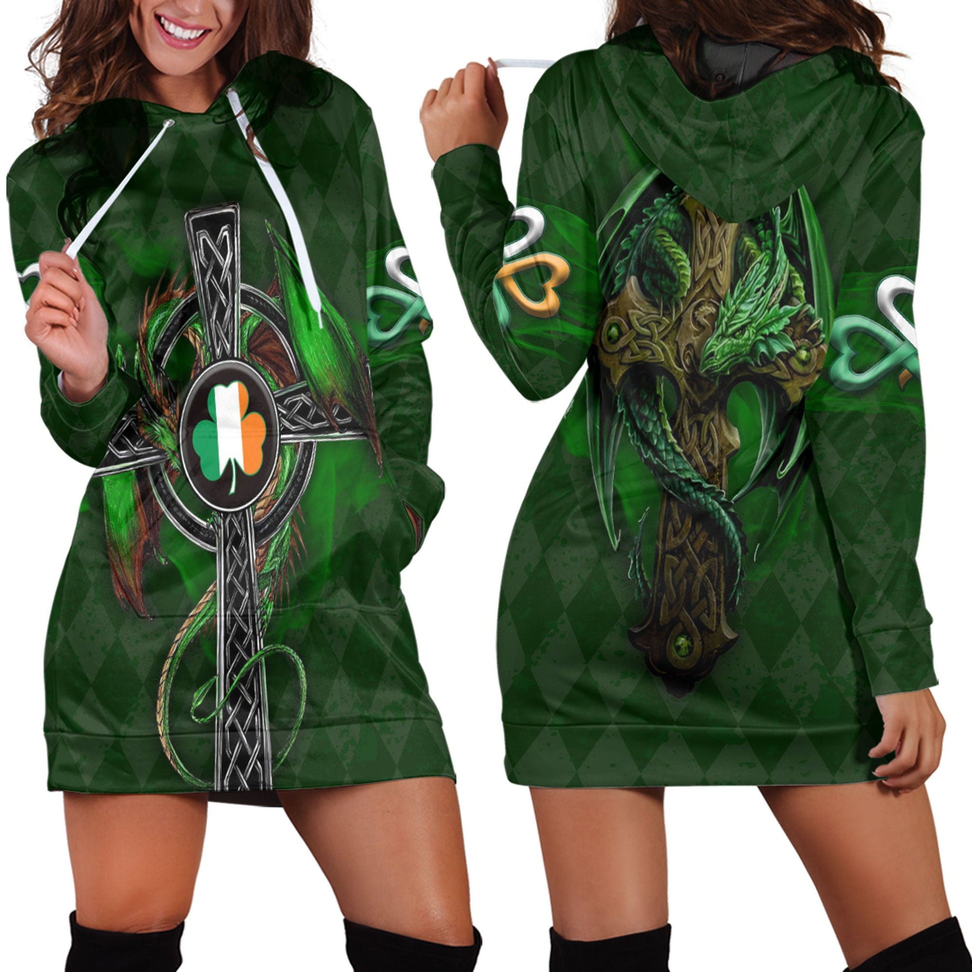 Clothing Cross Patrick's Day Hoodie Dress