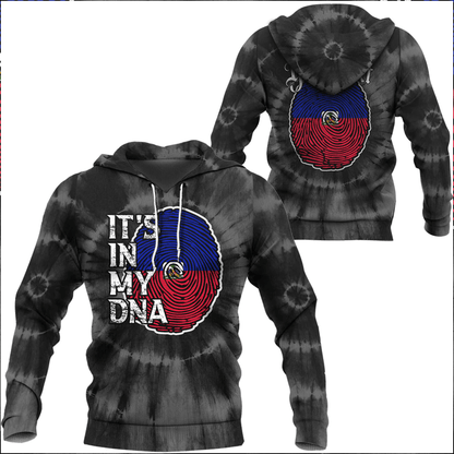Hoodie Custom Haiti It'S In My Dna Tie Dye Style