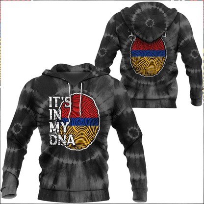 Hoodie Custom Armenia It'S In My Dna Tie Dye Style