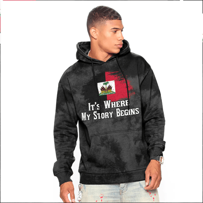 Hoodie Custom Haiti 1964 It'S Where My Story Begin Wash Style