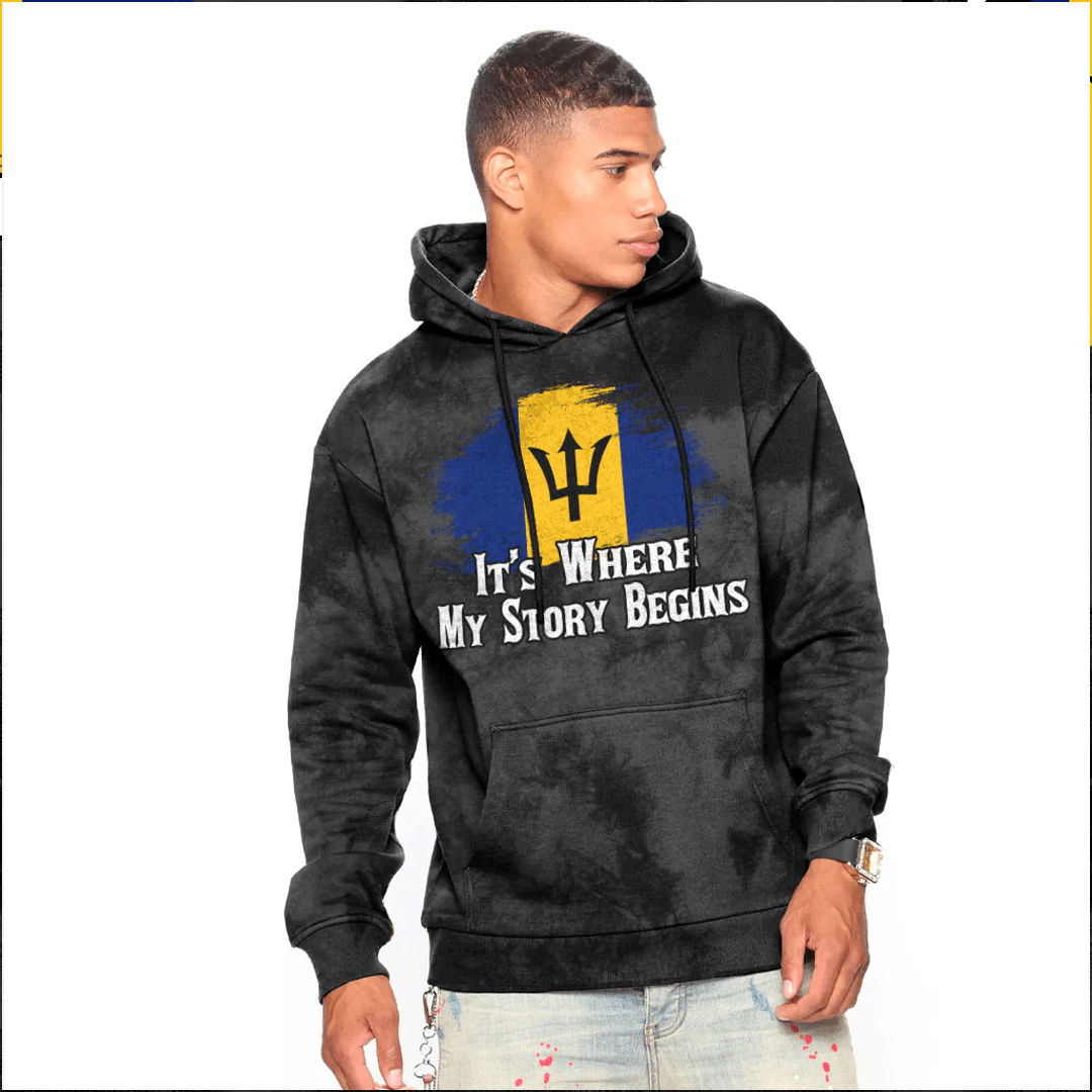 Hoodie Custom Barbados It'S Where My Story Begin Wash Style