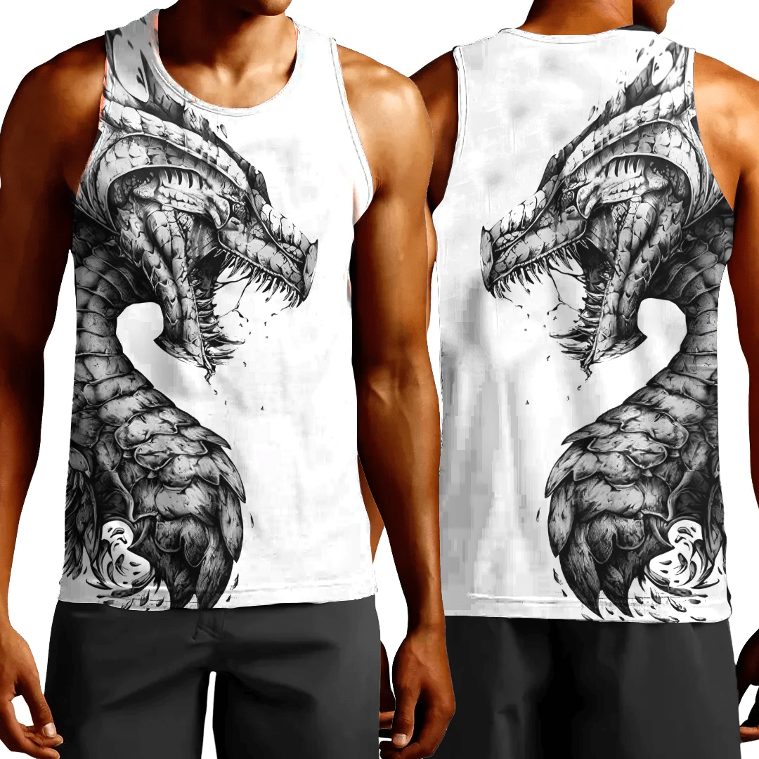 Clothing Dragoon White Celtic Tank Top