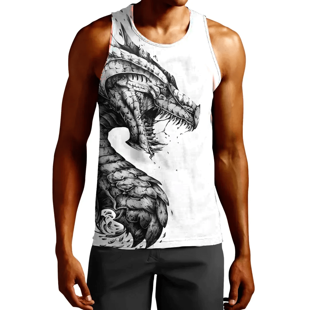Clothing Dragoon White Celtic Tank Top
