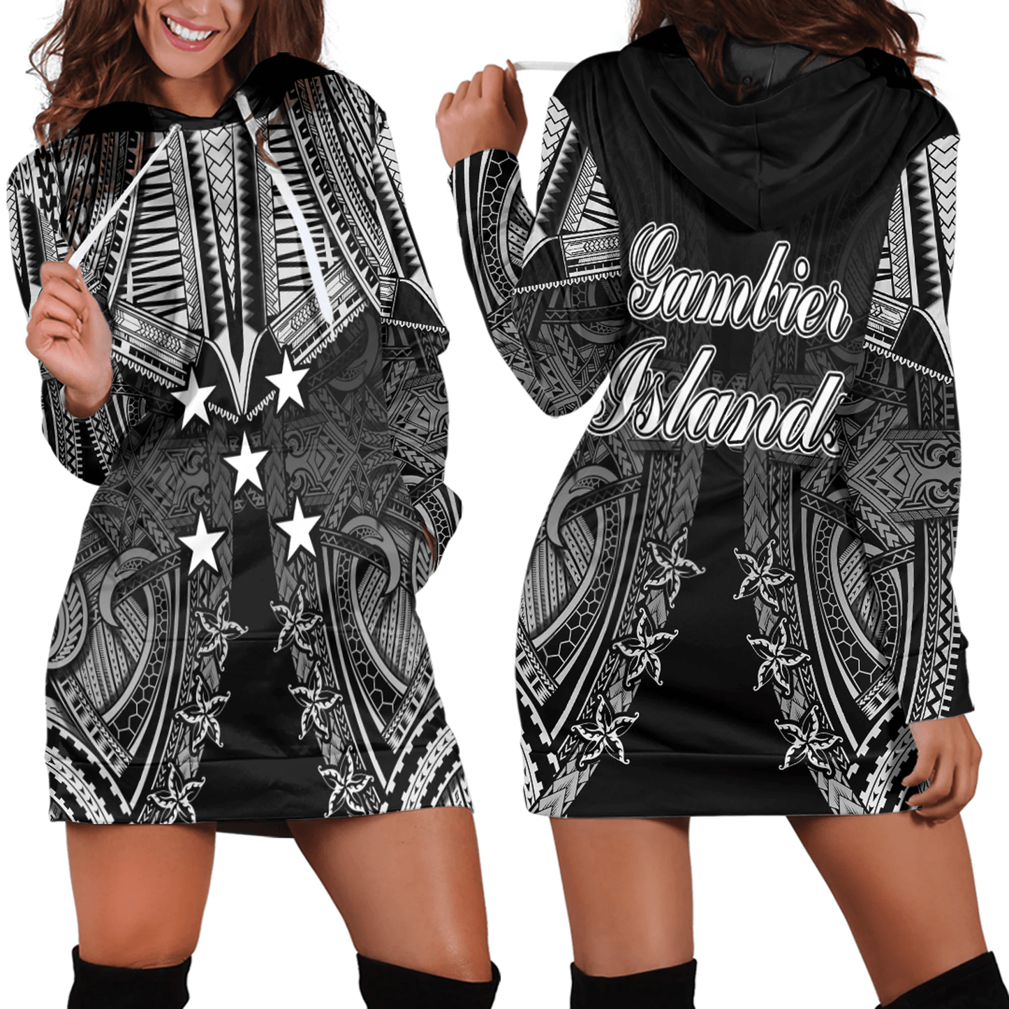 Clothing Gambier Islands Tattoo Hoodie Dress