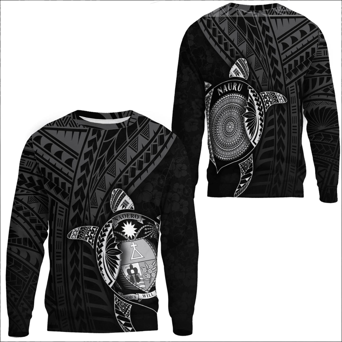 Clothing Nauru Polynesia Turtle Coat Of Arms Sweatshirts