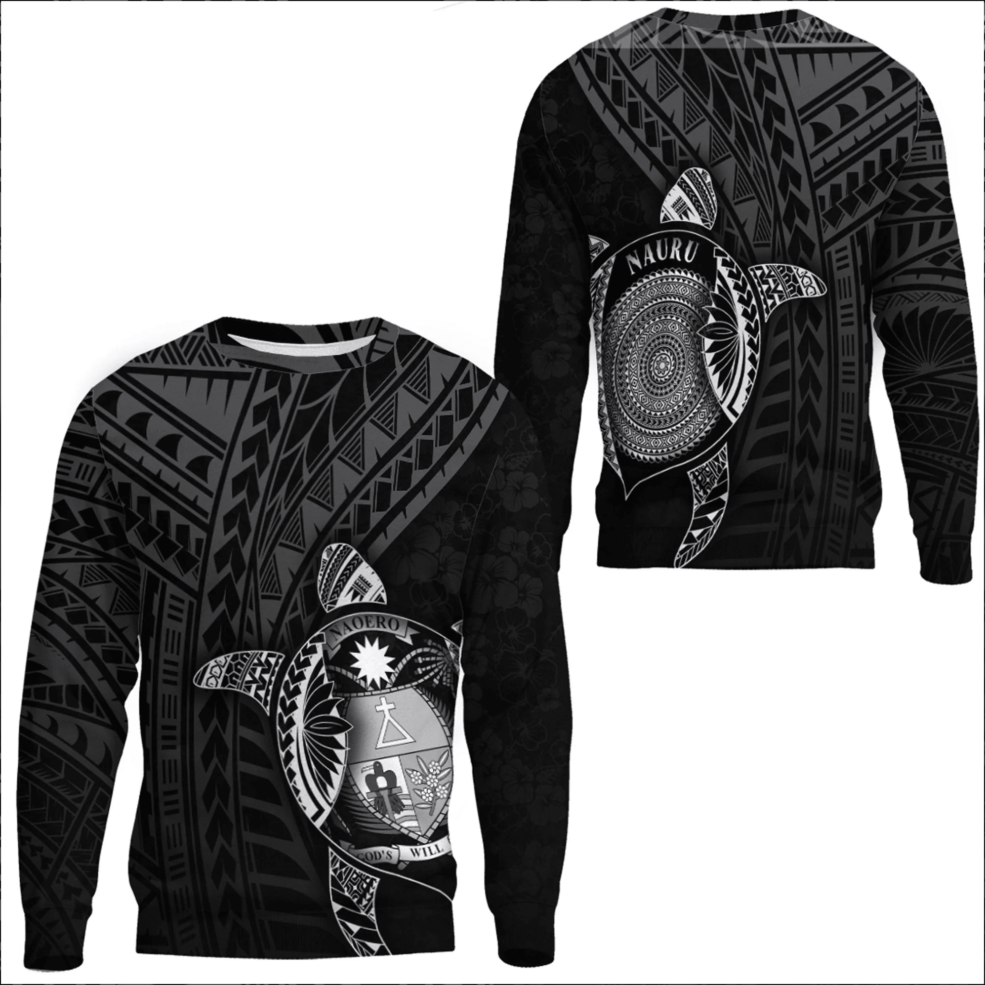 Clothing Nauru Polynesia Turtle Coat Of Arms Sweatshirts