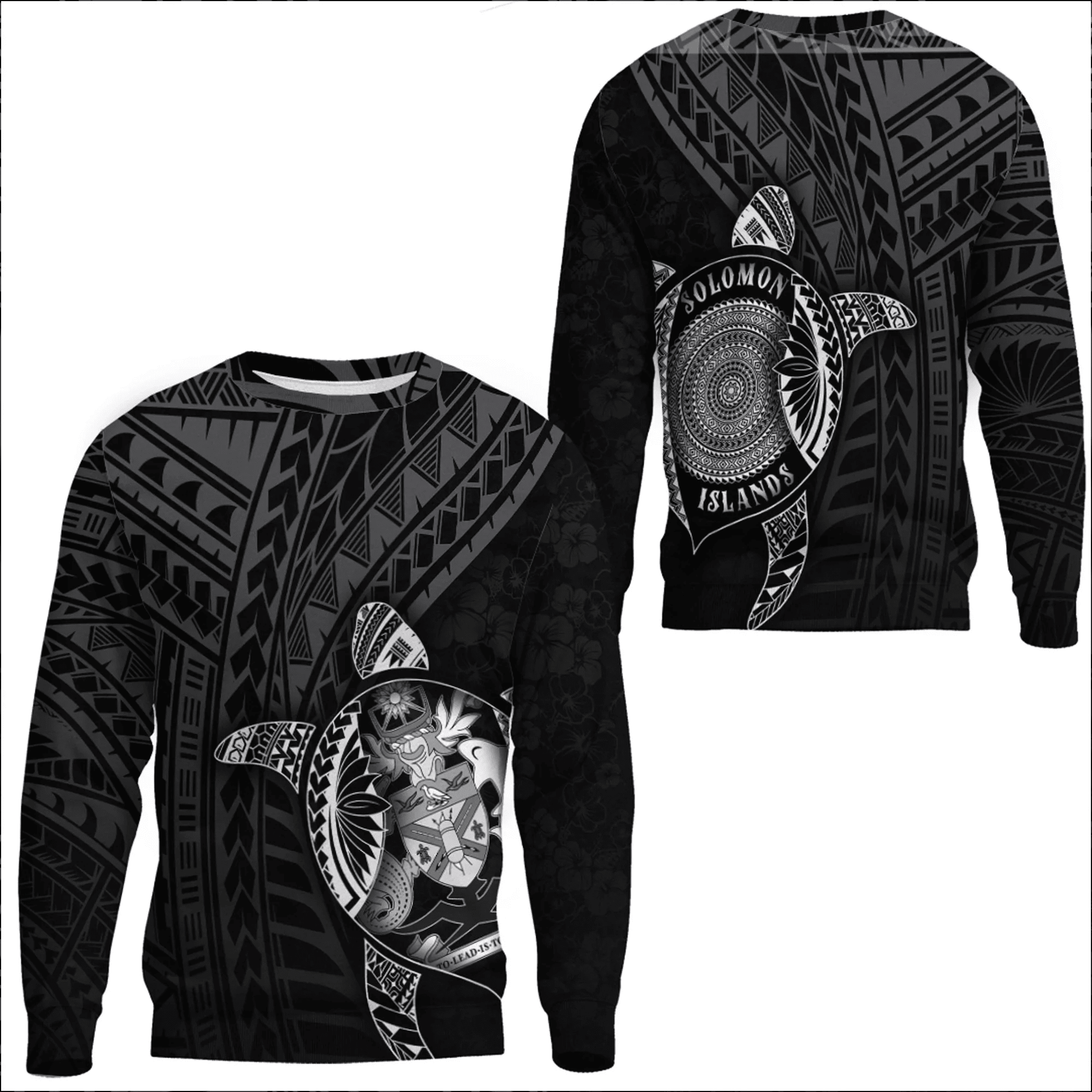 Clothing Solomon Islands Polynesia Turtle Coat Of Arms Sweatshirts