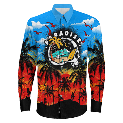 Clothing Paradise Summer Vibes Long Sleeve Button Shirt