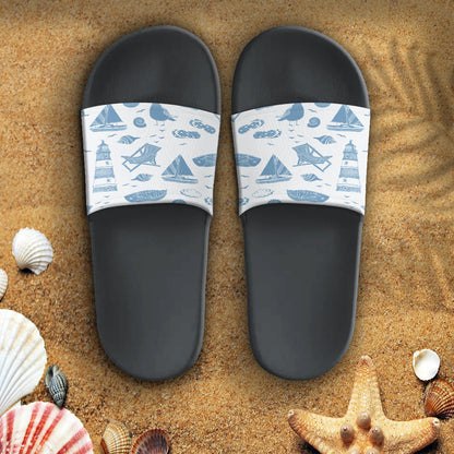 Sandal Summer Pattern Lighthouse Pleasant Colors Slide Sandal