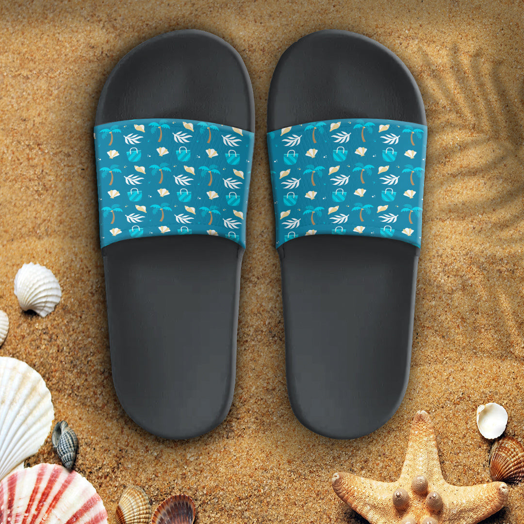 Sandal Hawaiian Summer Pattern Coconut,Bag and Pearl Shell Slide Sandal