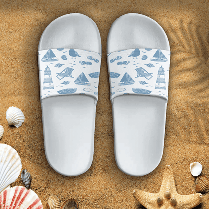 Sandal Summer Pattern Lighthouse Pleasant Colors Slide Sandal