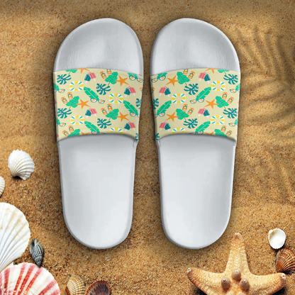 Sandal Summer Pattern Beach Ice Cream and Flip Flop Slide Sandal
