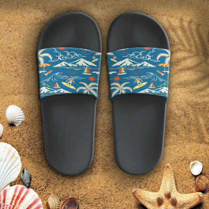Sandal Hawaiian Summer Beach Pattern Slide Sandal