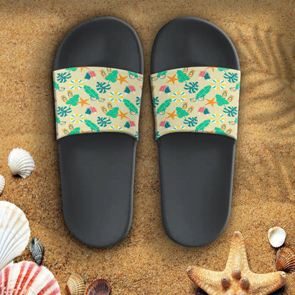 Sandal Summer Pattern Beach Ice Cream and Flip Flop Slide Sandal