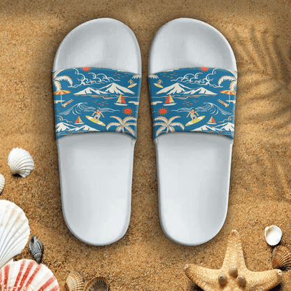 Sandal Hawaiian Summer Beach Pattern Slide Sandal