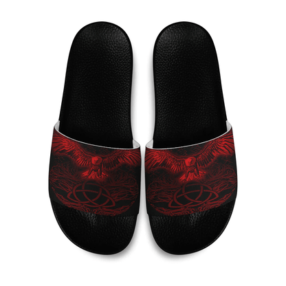 Slide Sandals Raven Tree Cletic Red Viking Slide Sandals