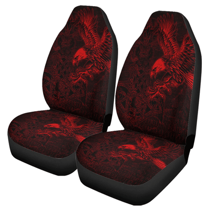 Car Seat Covers Raven Mjolnir Red Viking Car Seat Covers