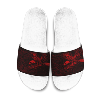 Slide Sandals Raven Mjolnir Red Viking Slide Sandals
