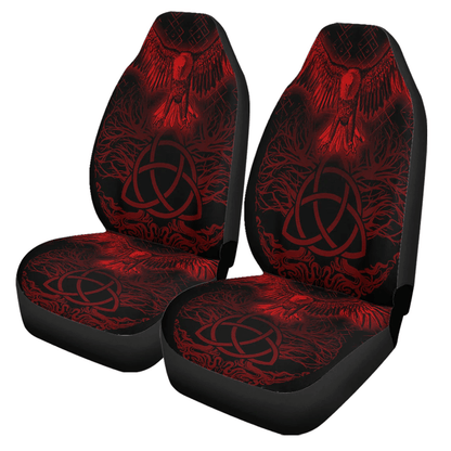 Car Seat Covers Raven Tree Cletic Red Viking Car Seat Covers