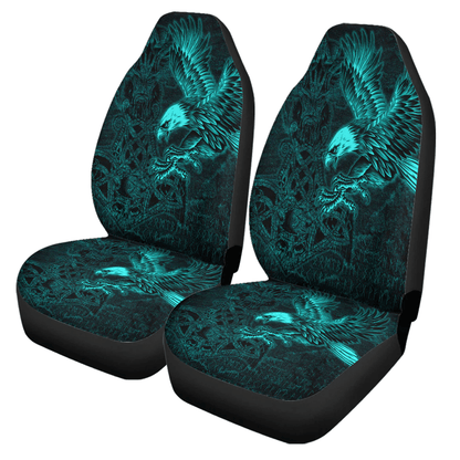 Car Seat Covers Raven Mjolnir Turquoise Viking Car Seat Covers