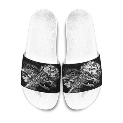 Slide Sandals Valkyries And Bear Raven Viking Slide Sandals