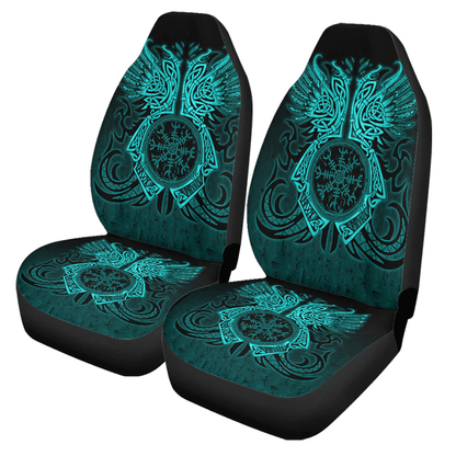 Car Seat Covers Two Raven Cletic Turquoise Viking Car Seat Covers