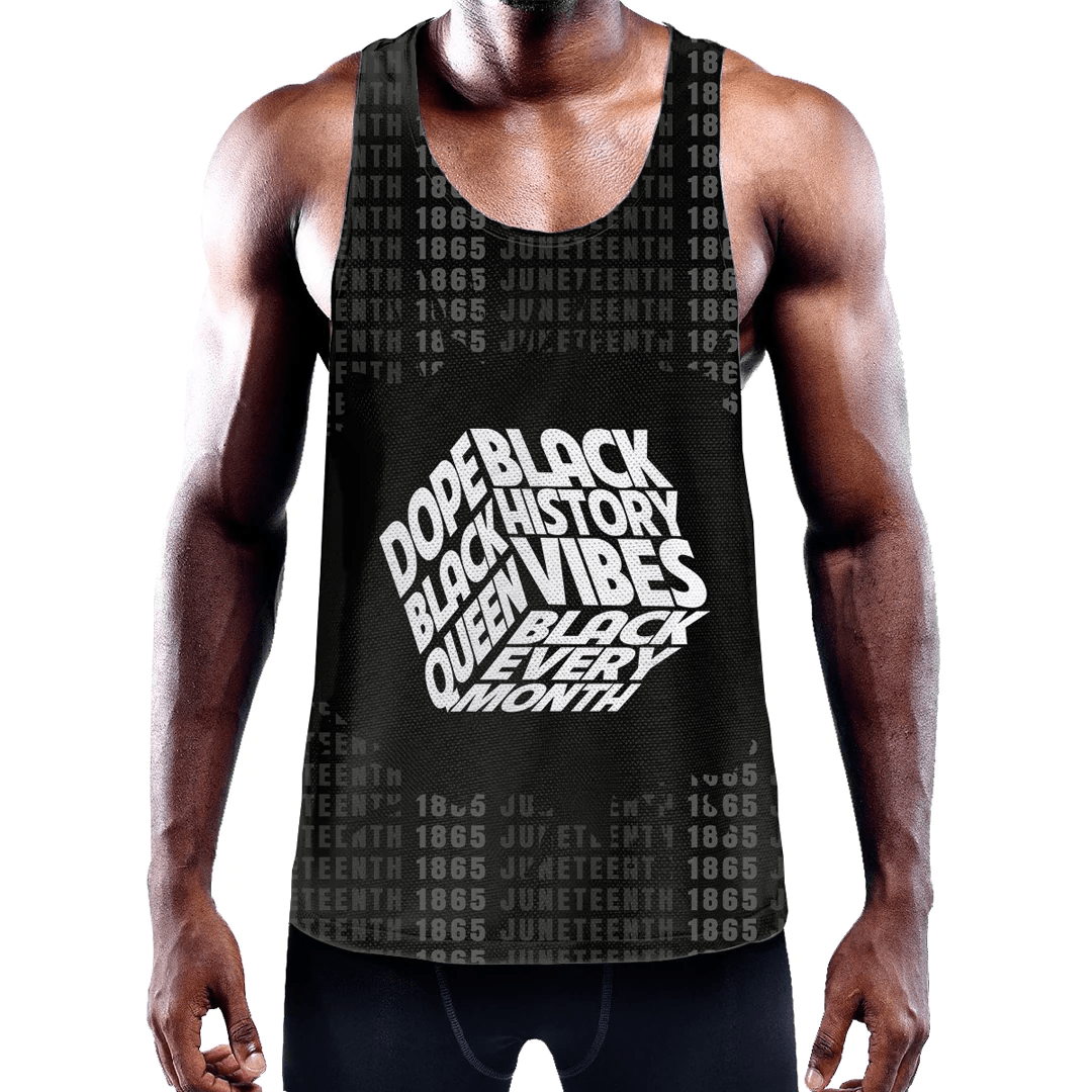 Clothing Dope Black Queen Men's Slim Y Back Muscle Tank Top