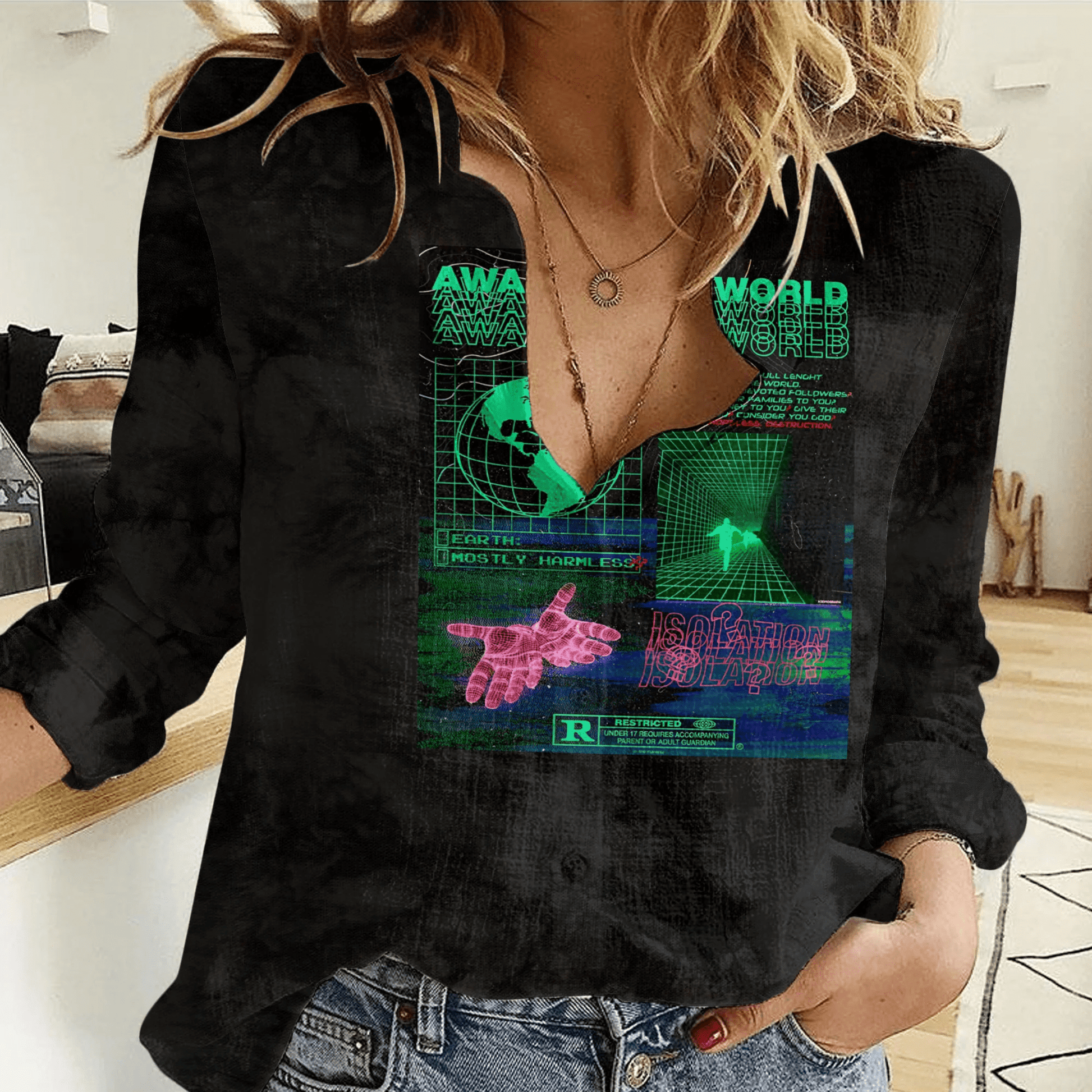 Clothing Awaken The World Women Casual Shirt
