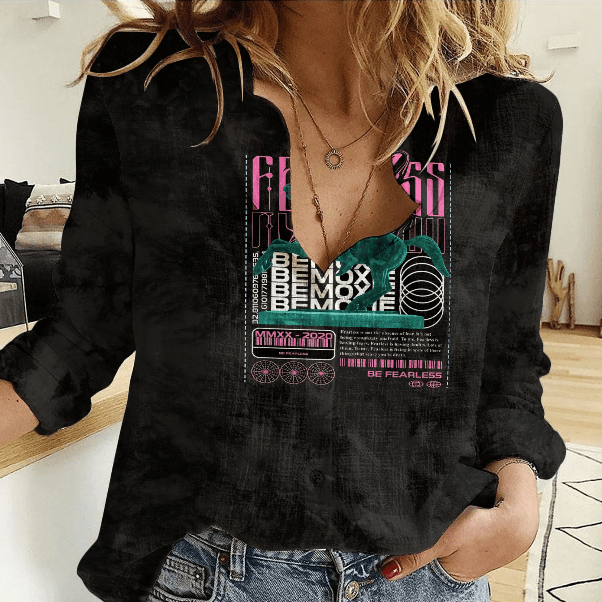 Clothing Be Fearless Women Casual Shirt