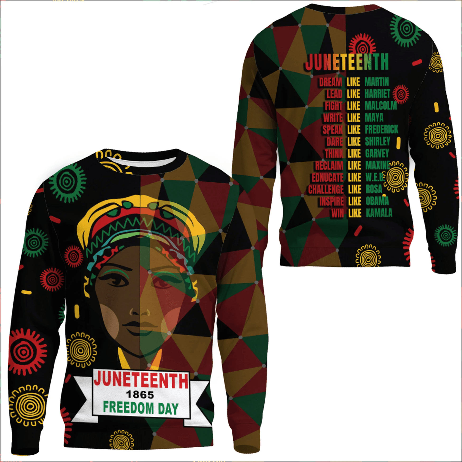 Clothing Slogan Juneteenth Sweatshirts