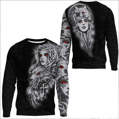 Clothing Valkyries And Wolf Sweatshirts