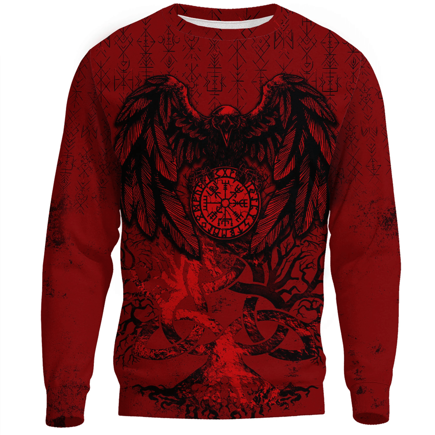 Clothing Raven Cletic Tree Red Sweatshirts