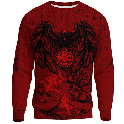 Clothing Raven Cletic Tree Red Sweatshirts