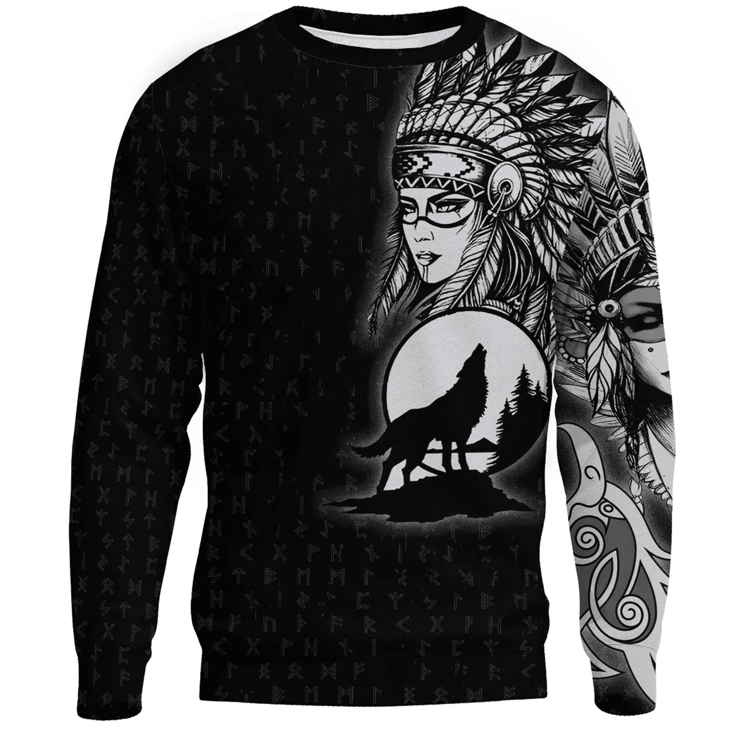 Clothing Valkyries Moon Raven Wolf Sweatshirts