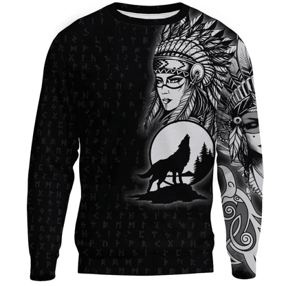 Clothing Valkyries Moon Raven Wolf Sweatshirts