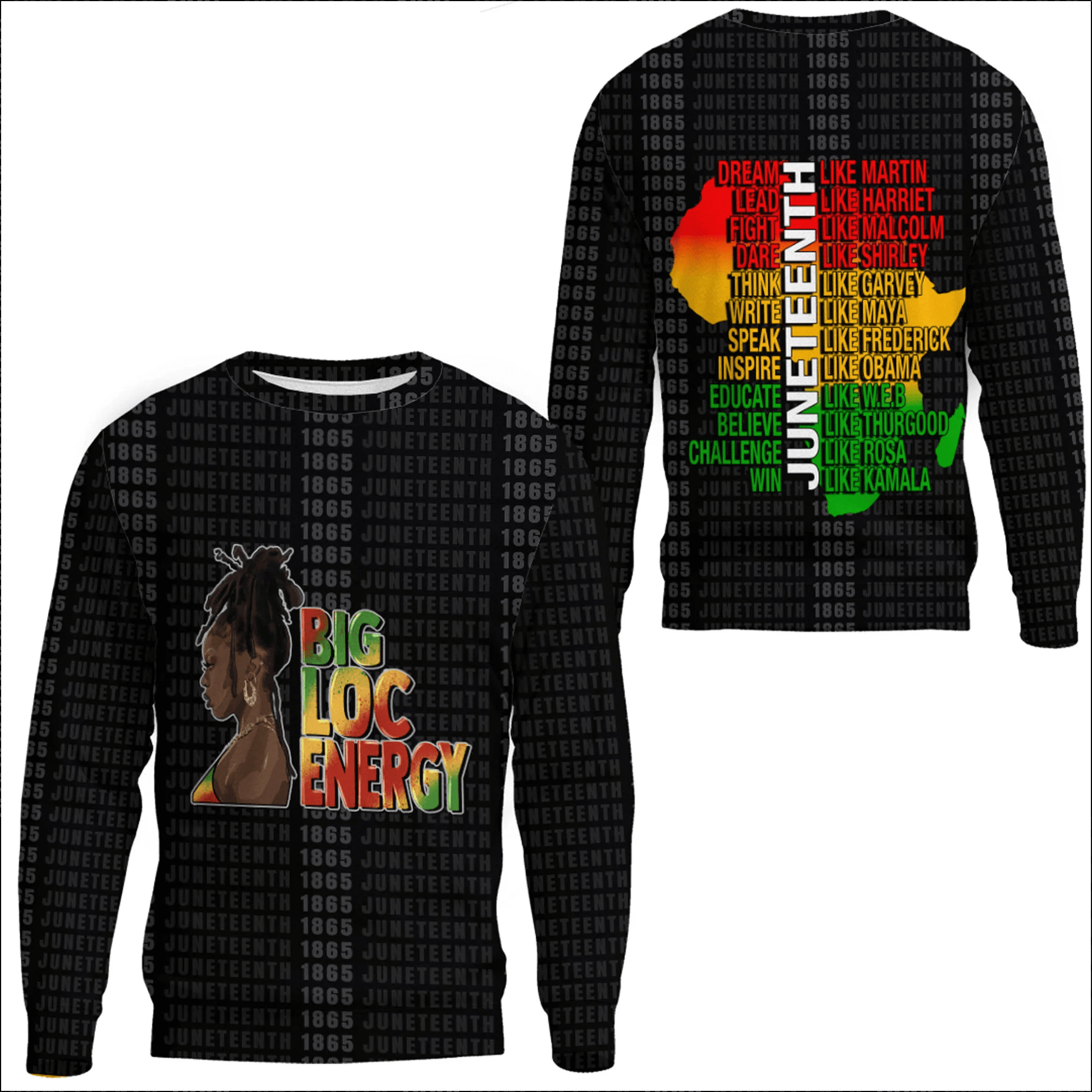 Clothing Big Loc Energy Black Woman Sweatshirts